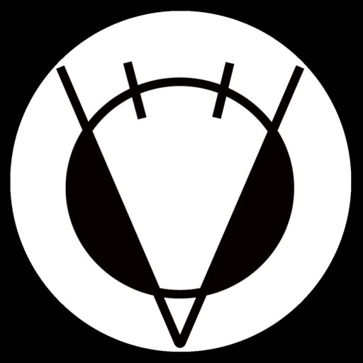 das Logo ist ein runder kreis mit einem V in der Mitte