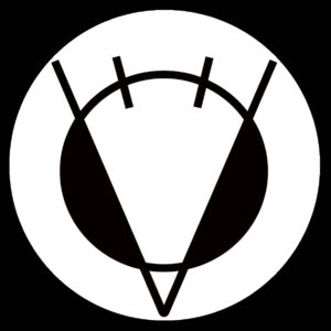 Schwarz weisses Vögelchen Logo - dieser ist Rund mit einem grossen V über den Kreis